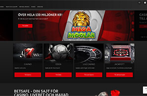 Betsafe casino skärmdump