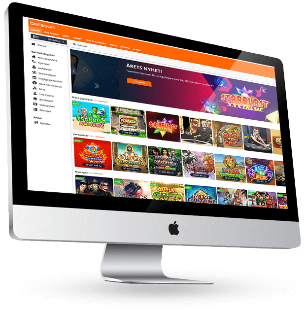 Betsson skärmdump