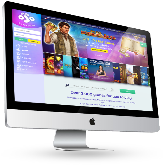 PlayOJO Casino skärmdump