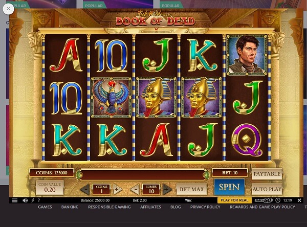 PlayOJO Casino skärmdump