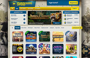 Svea Casino skärmdump