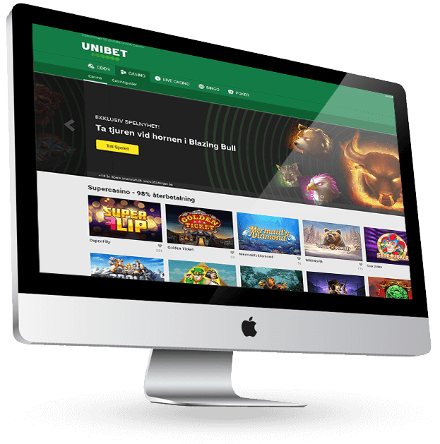 Unibet casino skärmdump