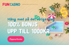 Sommaren blir roligare på Fun Casino - få 100 % extra
